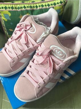 adidas Pink Suede Casual Lace-Up Sneakers